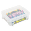 Super Stacker Crayon Box, 4.75" x 3.5" x 1.6", Clear