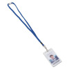 Breakaway Lanyards, Metal J-Hook Fastener, 36" Long, Blue, 24/Box