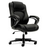 Hvl402 Series Executive High-Back Chair, Supports Up To 250 Lb, 17" To 21" Seat Height, Black Seat/Back, Iron Gray Base
