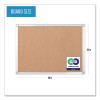 Earth Cork Board, 48" x 36", Tan Surface, Satin Aluminum Frame