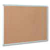 Earth Cork Board, 48" x 36", Tan Surface, Satin Aluminum Frame