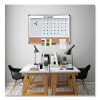 3-In-1 Calendar Planner, Monthly Planning/Scheduling Calendar, 36" x 24", White Surface, Satin Aluminum Frame
