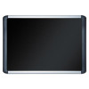 Soft-Touch Bulletin Board, 36" x 24", Black Surface, Black/Satin Aluminum Frame