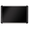 Soft-Touch Bulletin Board, 36" x 24", Black Surface, Black/Satin Aluminum Frame