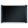 Soft-Touch Bulletin Board, 48" x 36", Black Surface, Black/Satin Aluminum Frame
