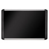 Soft-Touch Bulletin Board, 48" x 36", Black Surface, Black/Satin Aluminum Frame
