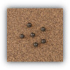 Tech Cork Board, 48" x 36", Tan Surface, Silver/Black Aluminum Frame