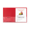 Classroom Connector Folders, Accommodates 11 x 8.5 Sheets, Red, 25/Box
