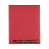 Classroom Connector Folders, Accommodates 11 x 8.5 Sheets, Red, 25/Box