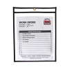 Stitched Shop Ticket Holders, Super Heavy-Duty, Top Load 9 x 12 Insert, Clear Front, Black Border, 25/Box