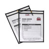 Stitched Shop Ticket Holders, Super Heavy-Duty, Top Load 9 x 12 Insert, Clear Front, Black Border, 25/Box