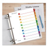 Onestep Printable Table Of Contents And Dividers, 12-Tab, 1 To 12, 11 x 8.5, White, Assorted Tabs, 1 Set