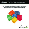 Bean Bag Set, Vinyl, 4", Assorted Colors, 12/Box