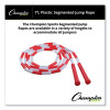 Segmented Plastic Jump Rope, 7 Ft, Red/White