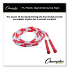 Segmented Plastic Jump Rope, 7 Ft, Red/White