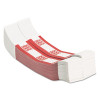 Currency Straps, Self-Adhesive, Fives, $500 Strap, Red/White, 1,000/Pack