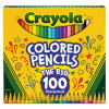Long-Length Colored Pencil Set, 3.3 Mm, 2B, Assorted Lead And Barrel Colors, 100/Pack
