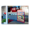 Duraframe Sign Holder, 8.5 x 11, Red Frame, 2/Pack