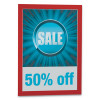 Duraframe Sign Holder, 8.5 x 11, Red Frame, 2/Pack
