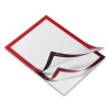 Duraframe Sign Holder, 8.5 x 11, Red Frame, 2/Pack