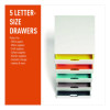 Desktop Document Sorter, 5 Sections, For File Size A4 To C4, 11 x 14 x 11.5, Assorted Colors