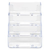 4-Pocket Business Card Holder, Holds 200 Cards, 3.94 X 3.5 X 3.75, Plastic, Clear
