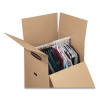 Smoothmove Wardrobe Box, Regular Slotted Container (Rsc), 24" x 24" x 40", Brown/Blue, 3/Carton