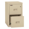 Compact Turtle Insulated Vertical File, 1-Hour Fire, 2 Legal/Letter File Drawers, Parchment, 17.75" X 22.13" X 27.75"
