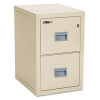 Compact Turtle Insulated Vertical File, 1-Hour Fire, 2 Legal/Letter File Drawers, Parchment, 17.75" X 22.13" X 27.75"