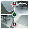 Cleartex Megamat Heavy-Duty Polycarbonate Mats For Flat To Plush Pile Carpeted And Hard Floors, Rectangular, 46" x 60", Clear