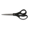 Scissors, 8" Long, Straight Black Handle