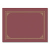Certificate/Document Cover, 12.5 x 9.75, Burgundy, 6/Pack