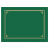 Certificate/Document Cover, 12.5 x 9.75, Green, 6/Pack