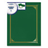 Certificate/Document Cover, 12.5 x 9.75, Green, 6/Pack