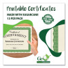 Award Certificates, 8.5 x 11, Natural With Green Braided Border, 15/Pack