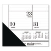 Recycled One-Color Dated Monthly Desk Pad Calendar, 18.5 x 13, White Sheets, Black Binding/Corners,12-Month (Jan-Dec): 2026