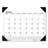 Recycled One-Color Dated Monthly Desk Pad Calendar, 18.5 x 13, White Sheets, Black Binding/Corners,12-Month (Jan-Dec): 2026