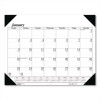Recycled One-Color Refillable Monthly Desk Pad Calendar, 22 x 17, White Sheets, Black Binding/Corners,12-Month(Jan-Dec): 2026