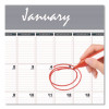 Bar Harbor Recycled Wirebound Monthly Wall Calendar, 22 x 31.25, White/Blue/Gray Sheets, 12-Month (Jan-Dec): 2026