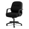 Pillow-Soft 2090 Series Managerial Mid-Back Swivel/Tilt Chair, Supports Up To 300 Lb, 17" To 21" Seat Height, Black