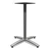 Between Seated-Height X-Base For 30" To 36" Table Tops, 26.18w x 29.57h, Silver