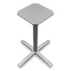 Between Seated-Height X-Base For 30" To 36" Table Tops, 26.18w x 29.57h, Silver