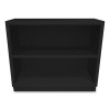 Metal Bookcase, Two-Shelf, 34.5w x 12.63d x 29h, Black