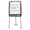 Ingenuity Portable Flipchart Easel With Dry Erase Surface, 35" x 30", White Surface, Charcoal Gray Polyethylene Frame