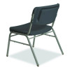 Rough n Ready Wide-Format Big And Tall Stack Chair, Supports 500 Lb, 18.5" Seat Height, Charcoal Seat/Back, Silver Base, 4/Ct
