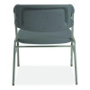 Rough n Ready Wide-Format Big And Tall Stack Chair, Supports 500 Lb, 18.5" Seat Height, Charcoal Seat/Back, Silver Base, 4/Ct