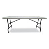 Indestructable Industrial Folding Table, Rectangular, 72" x 30" x 29", Platinum