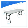 Indestructable Industrial Folding Table, Rectangular, 72" x 30" x 29", Platinum