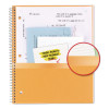Wirebound Notebook, 1-Subject, Quadrille Rule (4 Sq/In), Randomly Assorted Cover Color, (100) 11 x 8.5 Sheets