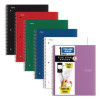 Wirebound Notebook, 1-Subject, Medium/College Rule, Assorted Cover Colors, (100) 11 x 8.5 Sheets, 6/Pack